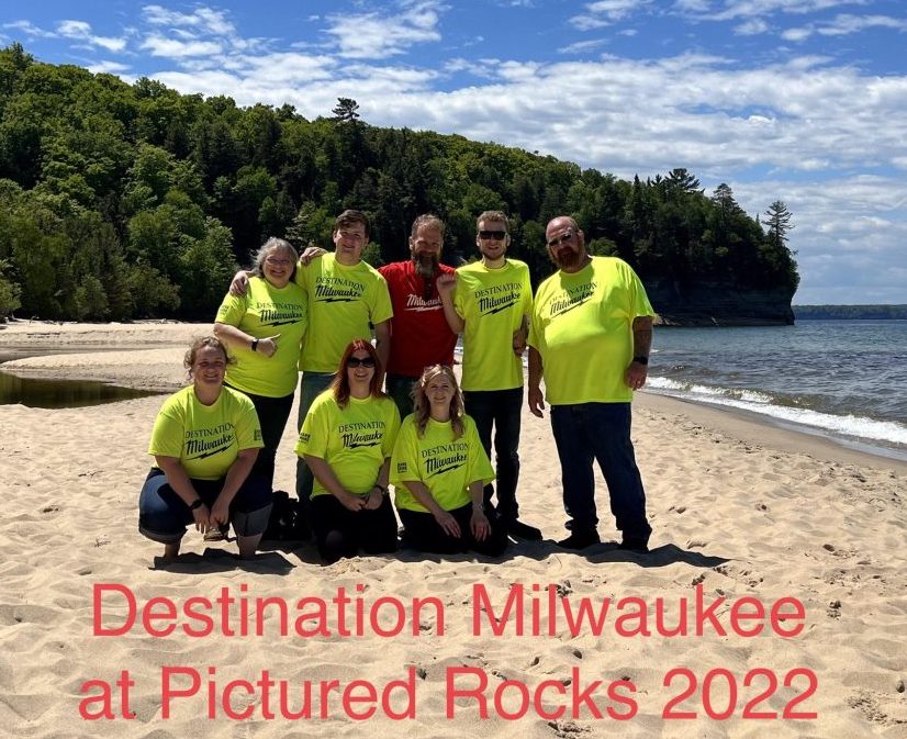 Fountain family reppin' Destination Milwaukee at Pictured Rocks, Michigan